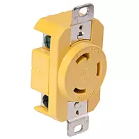 Marinco 305CRR Marine Electrical Receptacle (30-Amp, 125-Volt, Female, Yellow)