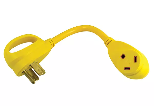 Marinco ParkPower 5030ARV Straight Blade Adapter, 50M to 30F