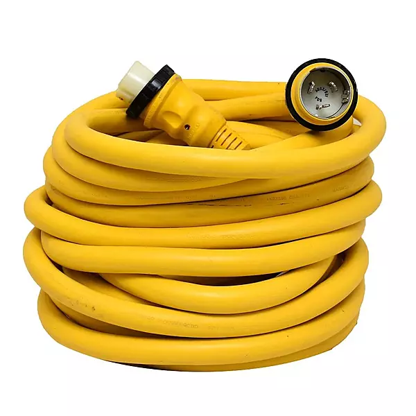 Marinco 50Amp 125/250V Shore Power Cable - 50' - Yellow