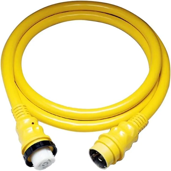 Marinco 50A 125V Shore Power Cable - 50' - Yellow