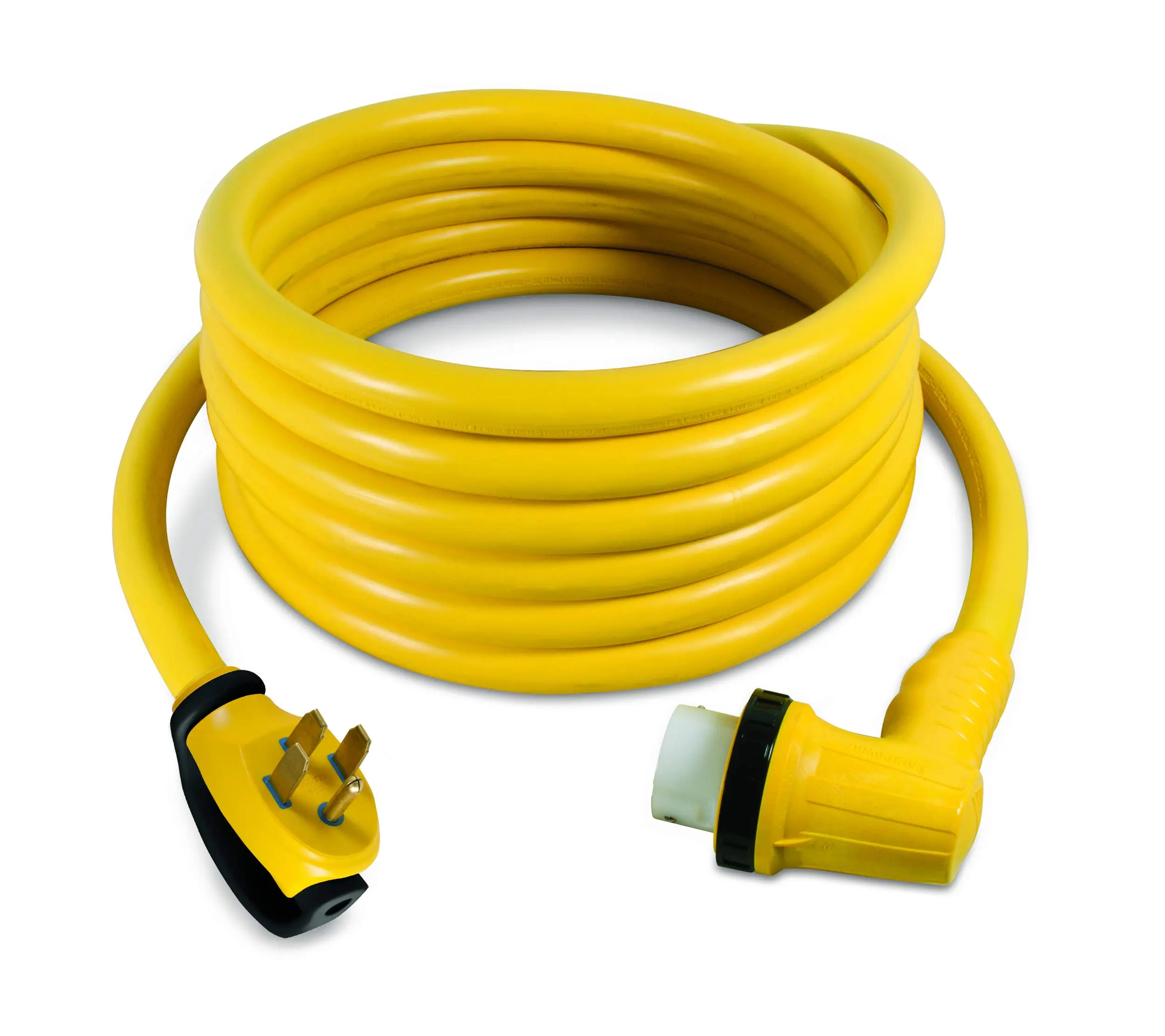 MARINCO 50 Amp, 125/250V (4-Wire) RV Cordset with Locking Ring and LED Indicator