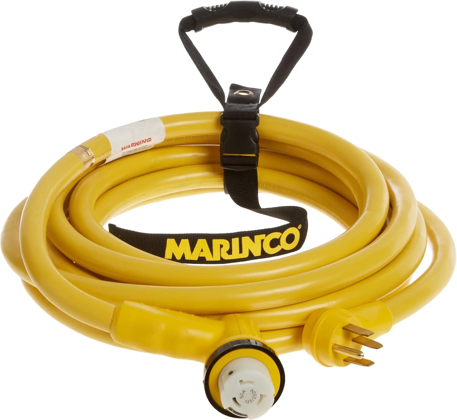 MARINCO 50 Amp, 125/250V (4-Wire) RV Cordset with Locking Ring and LED Indicator