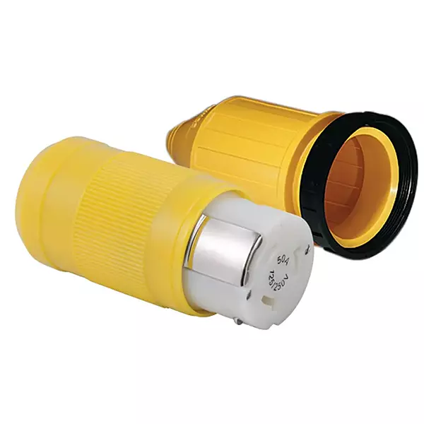 ParkPower by Marinco 6364CRV.VPK 50 Amp, 125/250V 3 Pole, 4 Wire Locking Female Connector & Boot