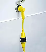 ParkPower Marinco 1RPC50RV 50A 125/250V Right Angle Locking Adapter, Yellow