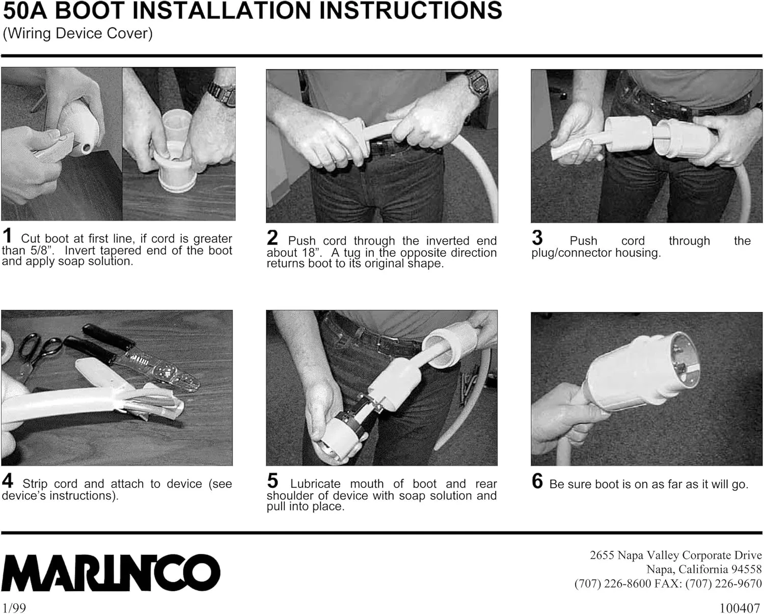 Marinco 7717N Weatherproof Cover for Marinco Marine Electrical 50-Amp Connectors (6361CRN and 6365CRN, Male Connectors