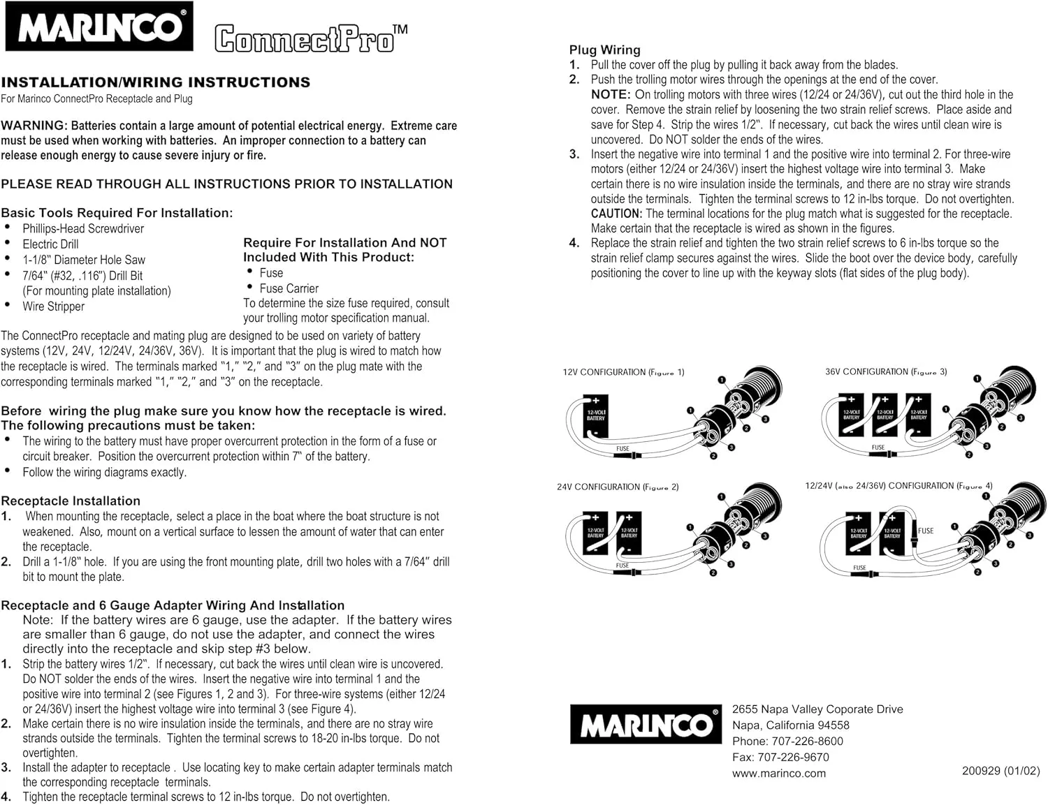 MARINCO ConnectPro 3-Wire Receptacle and Plug System