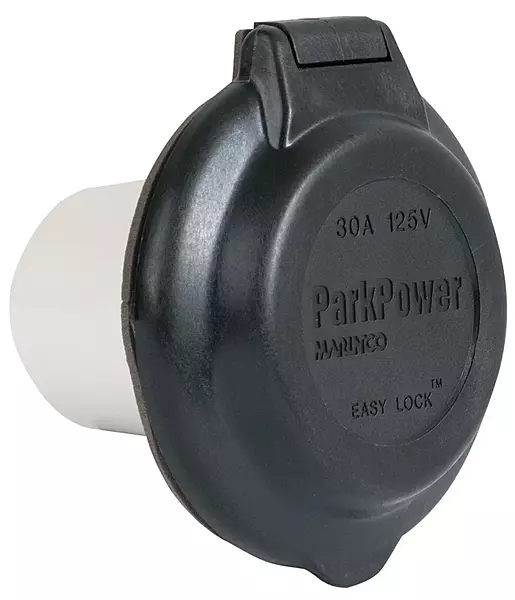 ParkPower by Marinco 304EL-BRV.BLK Inlet Contoured for RV, 30A, Black