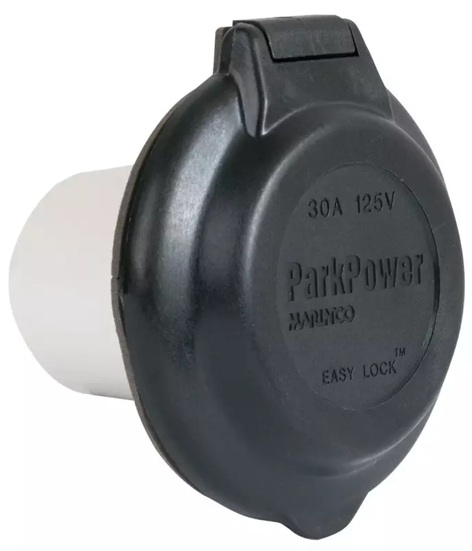 ParkPower by Marinco 304EL-BRV.BLK Inlet Contoured for RV, 30A, Black