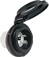 ParkPower by Marinco 304EL-BRV.BLK Inlet Contoured for RV, 30A, Black