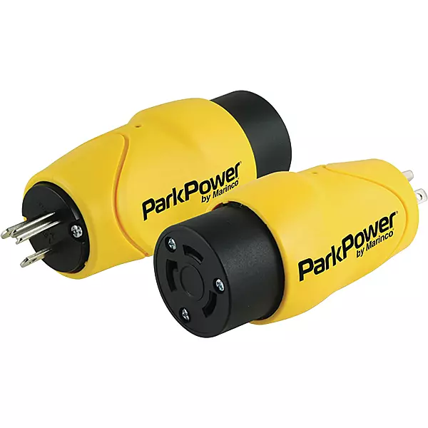 Marinco ParkPower S15-30RV 15 Amp 125V Straight to 30A Twist-Lock RV Adapter