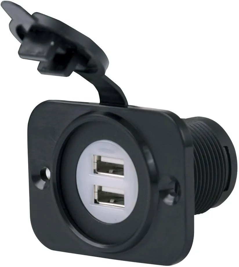 Marinco SeaLink Deluxe Dual USB Charger Receptacle 12-24V