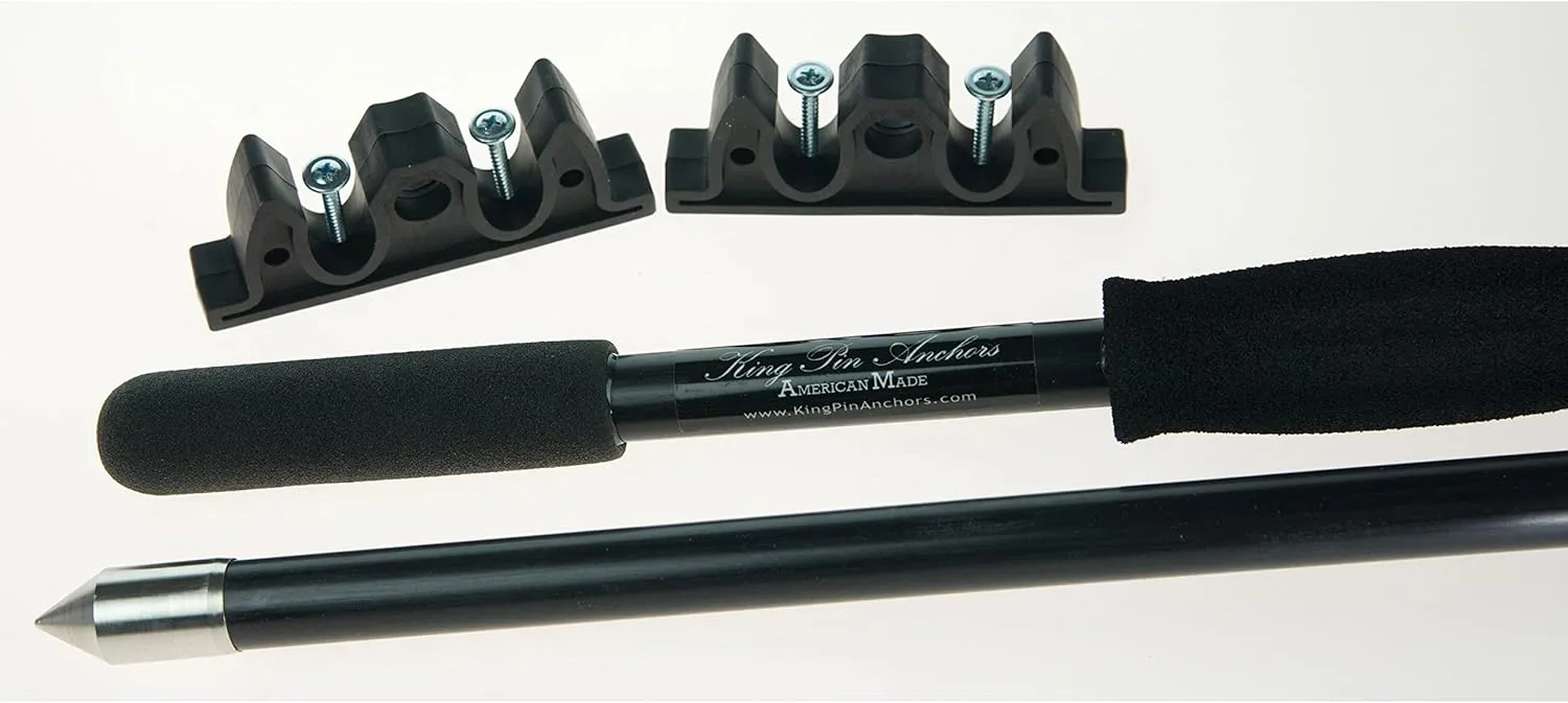 Panther 12' King Pin Anchor Pole - 2-Piece - Black