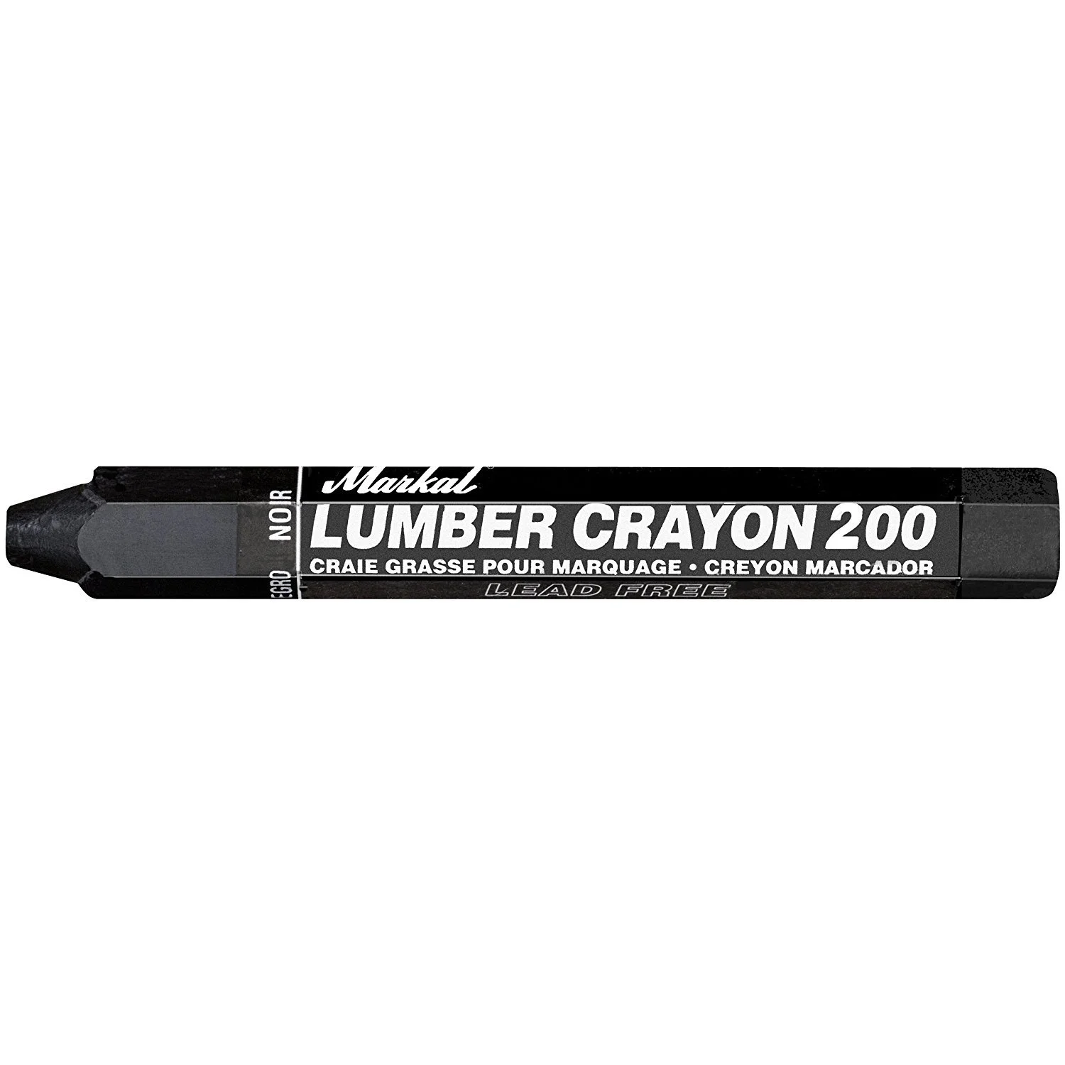 Markal Timberstik #200 All-Purpose Lumber Crayon, Wax-Based, 1/2\" Hex x 4-5/8\"