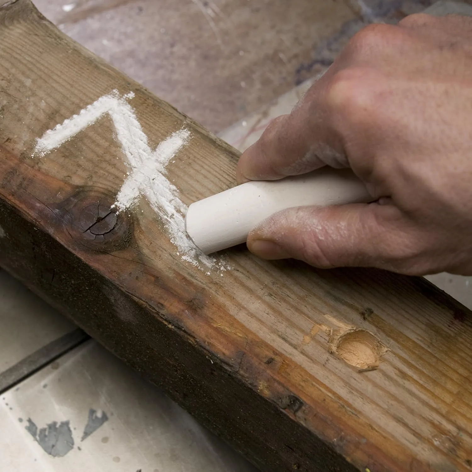 MARKAL Railroad Chalk, 4" x 1" Tapered Marking Sticks