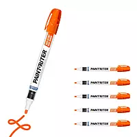 Markal 96807 Paint-Riter+ Valve Action Marker, Versatile Surface Compatibility, Bold Mark Size 1.8", Orange 6-Pack