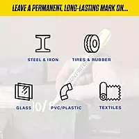 Markal 96807 Paint-Riter+ Valve Action Marker, Versatile Surface Compatibility, Bold Mark Size 1.8", Orange 6-Pack