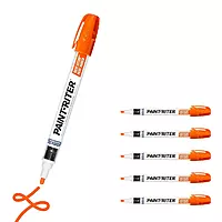 Markal 96807 Paint-Riter+ Valve Action Marker, Versatile Surface Compatibility, Bold Mark Size 1.8", Orange 6-Pack