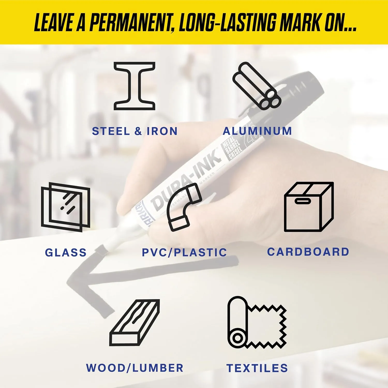 Markal Dura-Ink 200 Jumbo Chisel Permanent Ink Marker