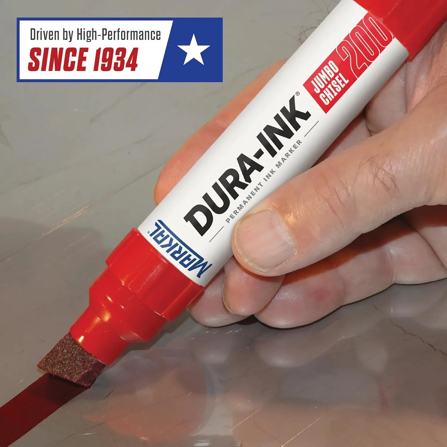 Markal Dura-Ink 200 Jumbo Chisel Permanent Ink Marker