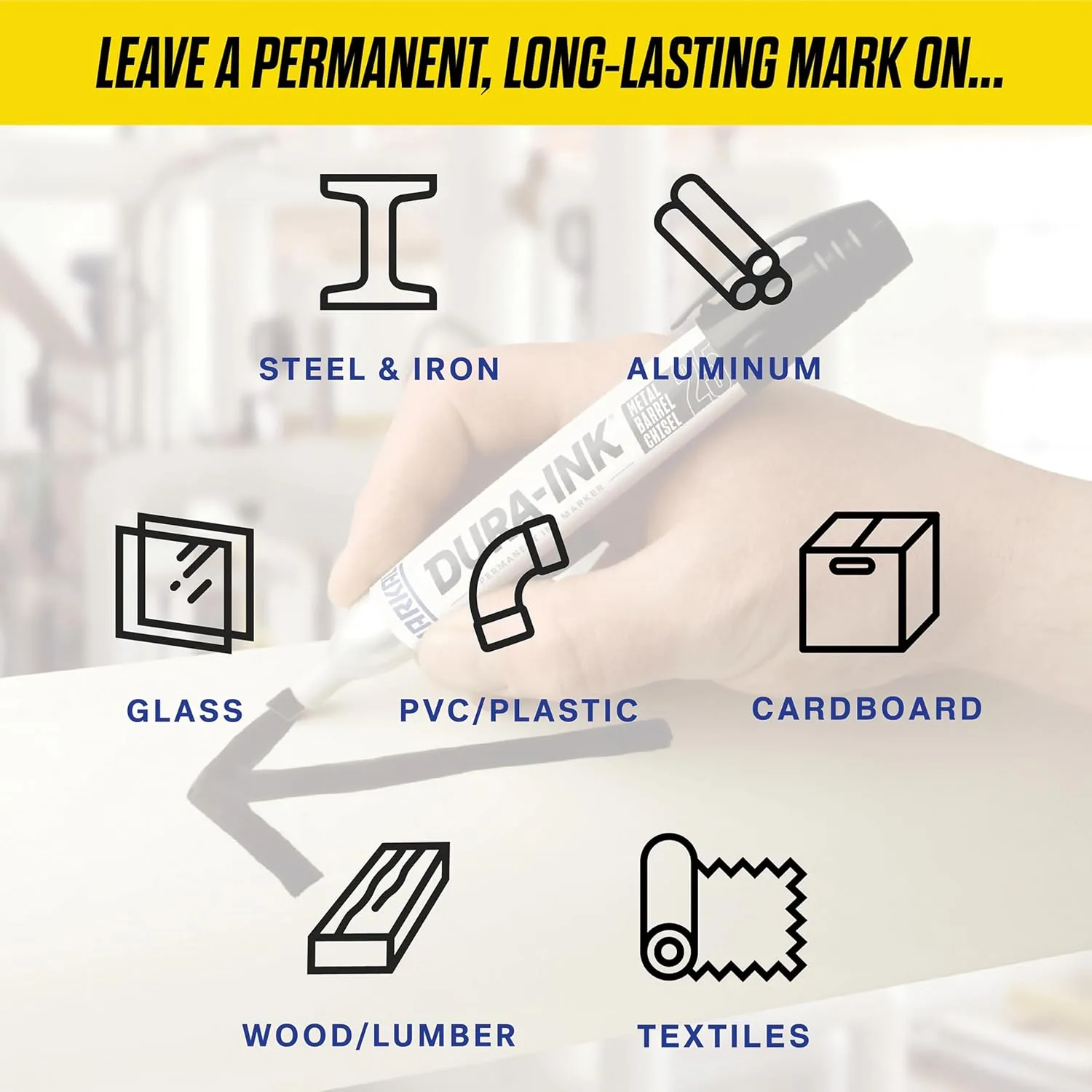 Markal Dura-Ink 200 Jumbo Chisel Permanent Ink Marker