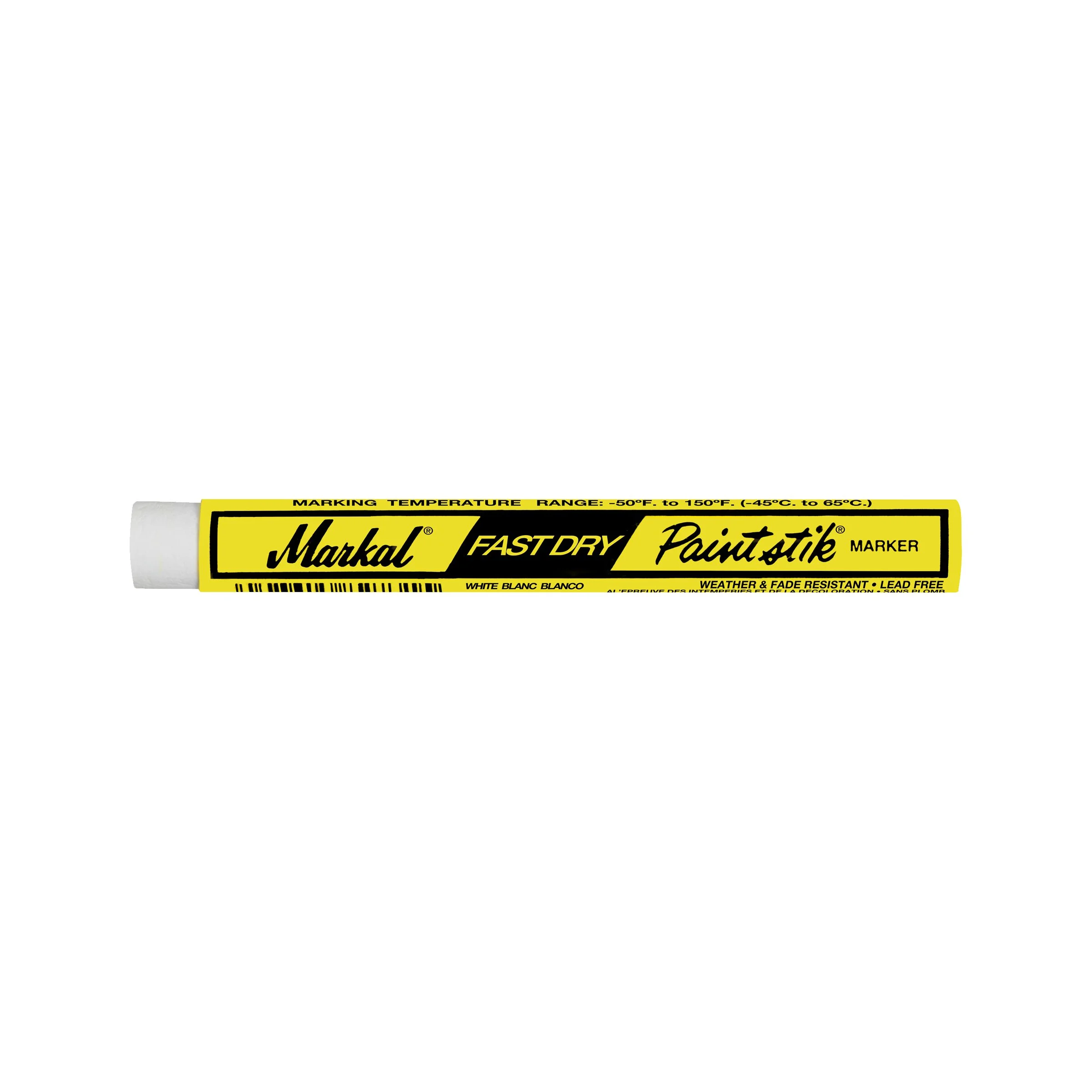 Markal 82730 Fast Dry Paintstik Solid Paint Marker, Fine Size, White (Pack of 12)