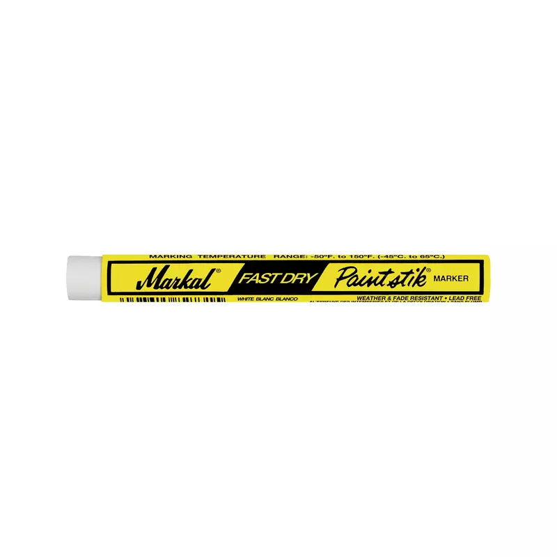 Markal 82730 Fast Dry Paintstik Solid Paint Marker, Fine Size, White (Pack of 12)