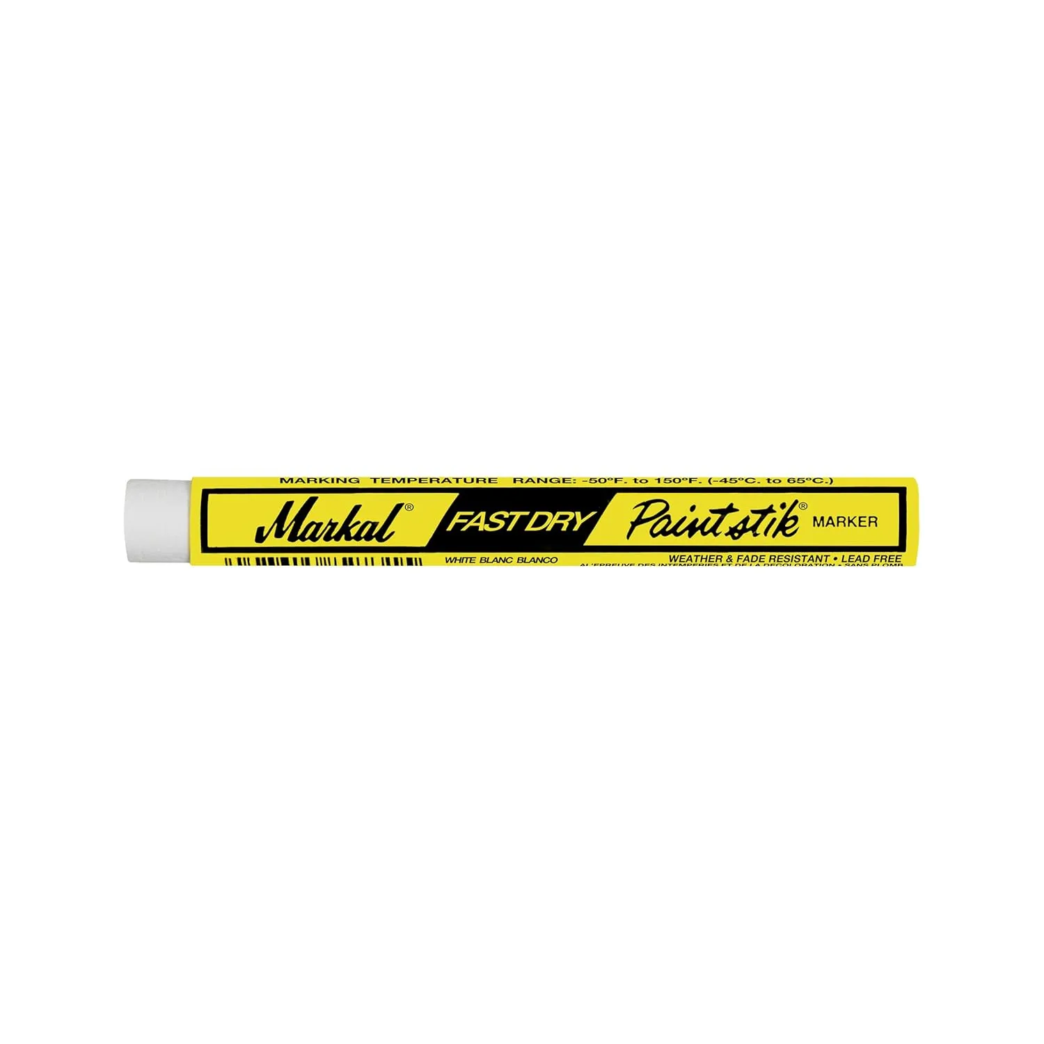 Markal 82730 Fast Dry Paintstik Solid Paint Marker, Fine Size, White (Pack of 12)
