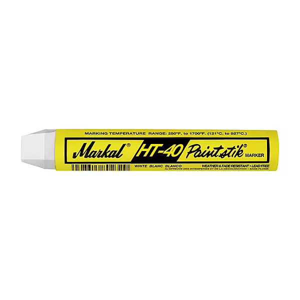 Markal 81610 HT-40 Paintstik Solid Paint Red Hot Surface Marker (350 F - 1700 F), White (Pack of 12)