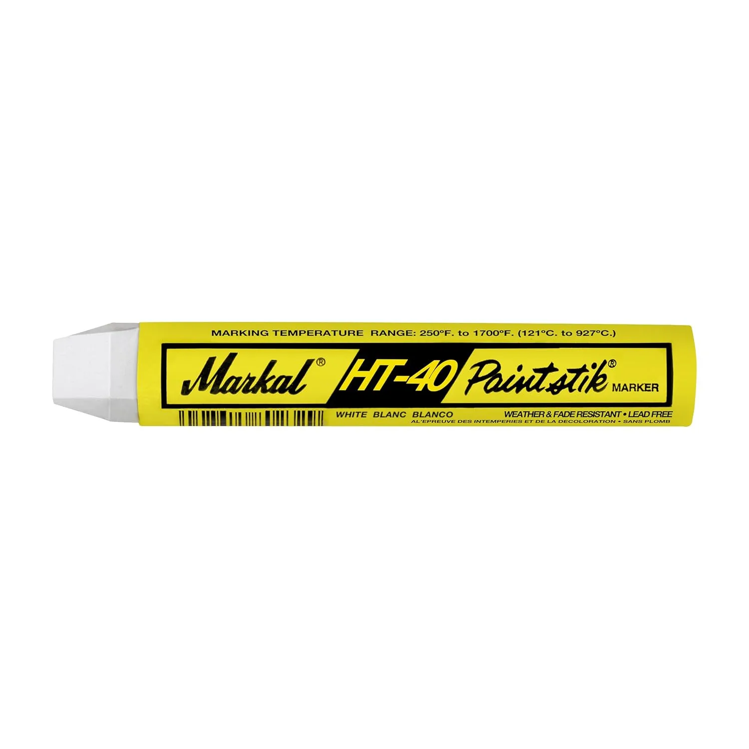 Markal 81610 HT-40 Paintstik Solid Paint Red Hot Surface Marker (350 F - 1700 F), White (Pack of 12)