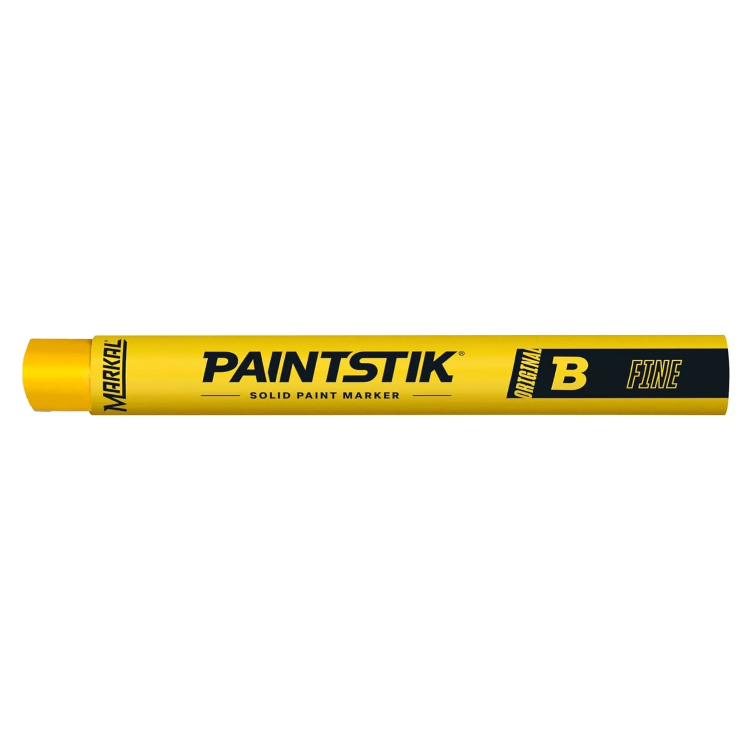 Markal 80421 B Paintstik Solid Paint Ambient Surface Marker, Yellow, Fine Size (Pack of 12)