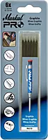 Markal - 96273 -Break Resistant Refills for Markal Pro Holder #96270, 2.8mm Diameter x 125mm Long, Graphite Color - 6 Pack