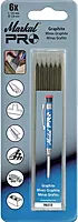Markal - 96273 -Break Resistant Refills for Markal Pro Holder #96270, 2.8mm Diameter x 125mm Long, Graphite Color - 6 Pack