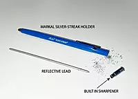 Markal 96006 - Markal Silver-Streak Holder with 1 Reflective Lead, Built-in Sharpener