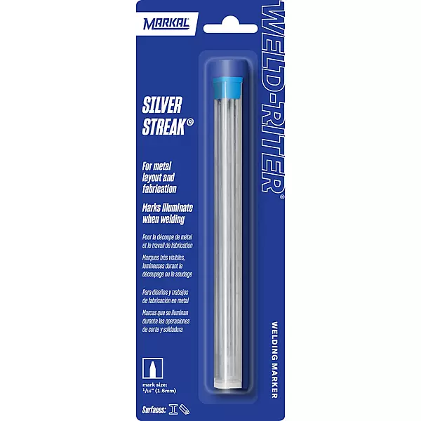 Markal 96007- Silver Streak Reflective Round Refills (6 Pk) for Markal 96006 Holder, Silver Color For Welding applications