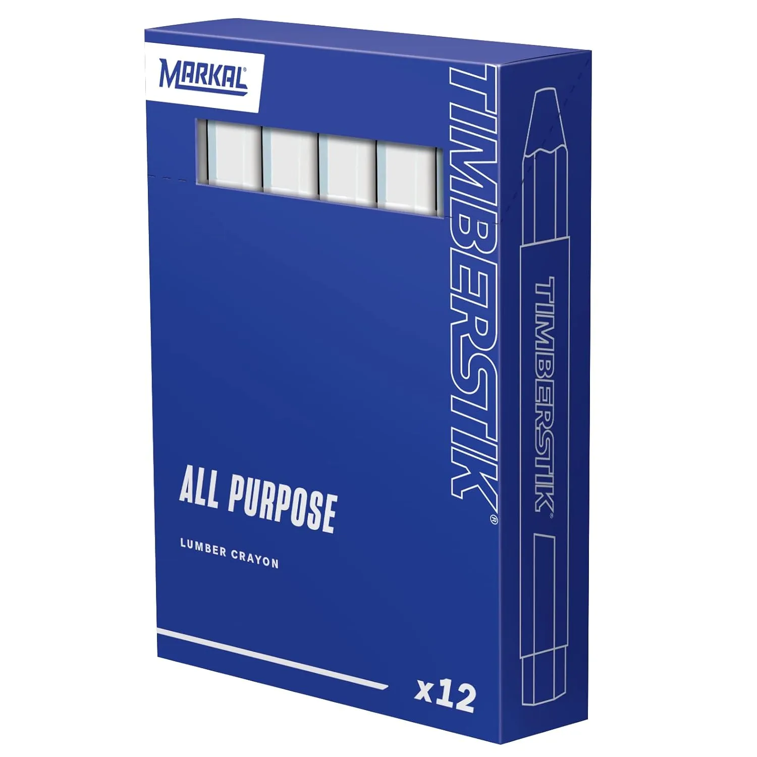 Markal Timberstik #200 All-Purpose Lumber Crayon, Wax-Based, 1/2\" Hex x 4-5/8\"