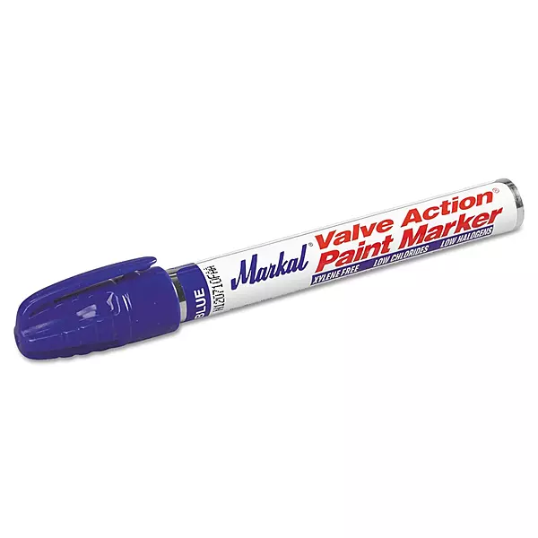Valve Action Paint Markers - blue valve action paintmarker carded