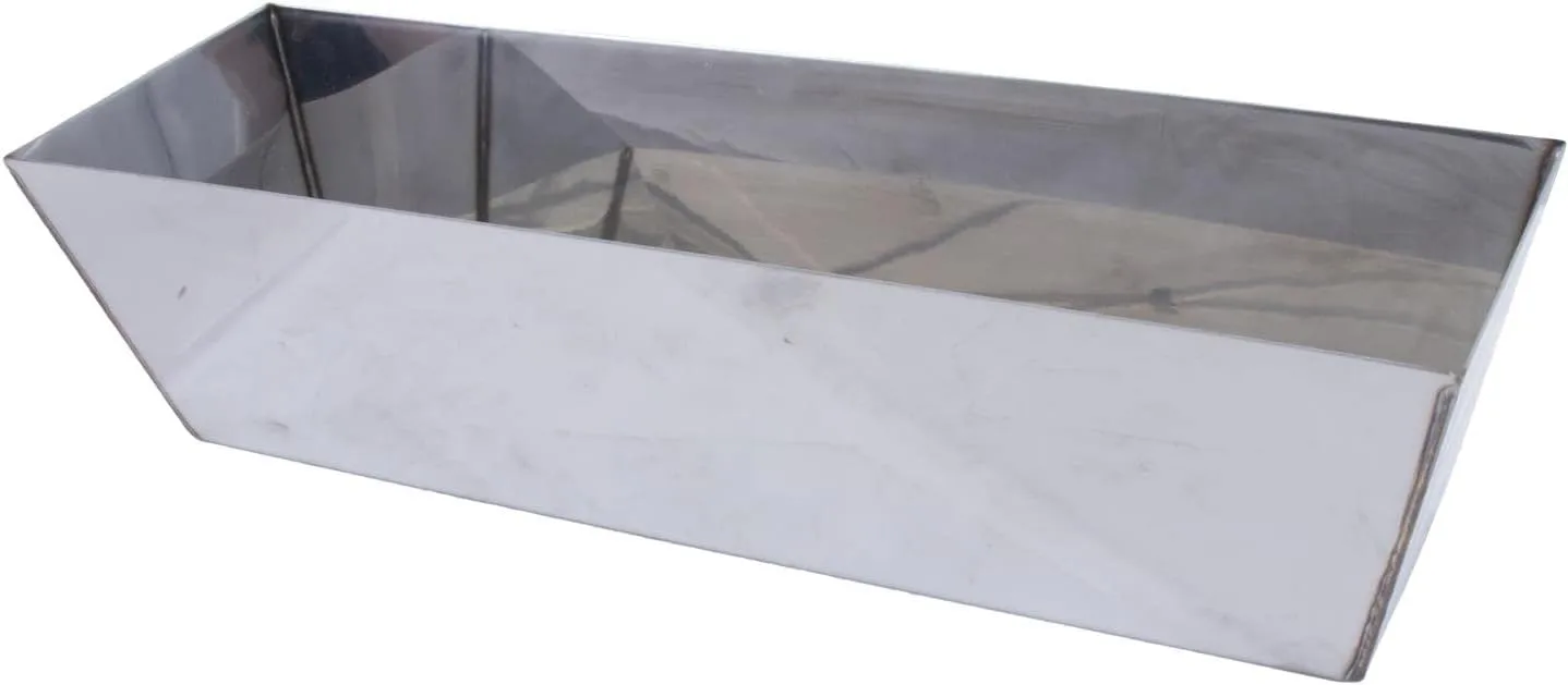 MARSHALLTOWN Heli-Arc Mud Pans, 12 Inch, Heavy Gauge Stainless Steel, Heli-Arc Welded Corners, Sheared Sides to Clean Knives