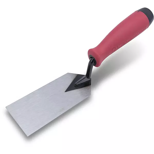 MARSHALLTOWN QLT Masonry Margin Trowel, Red Soft Grip Handle