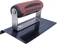 MARSHALLTOWN Curved Concrete Edger, 6 x 4 Blue Steel Blade, 5/8 Lip x 1/2 Radius, Made In The USA, 138BD 6 x 4 x 5/8 x 1/2