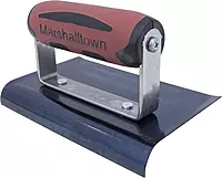 MARSHALLTOWN Curved Concrete Edger, 6 x 4 Blue Steel Blade, 5/8 Lip x 1/2 Radius, Made In The USA, 138BD 6 x 4 x 5/8 x 1/2