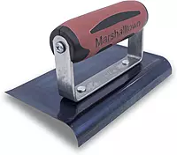MARSHALLTOWN Curved Concrete Edger, 6 x 4 Blue Steel Blade, 5/8 Lip x 1/2 Radius, Made In The USA, 138BD 6 x 4 x 5/8 x 1/2