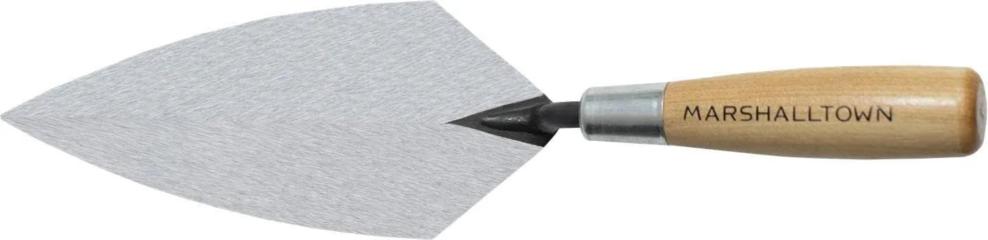 Marshalltown Masonry Pointing Trowel, Philadelphia Style, 7 Inch X 3 Inch, Wood Handle, Made In The USA, 45 7 One Size
