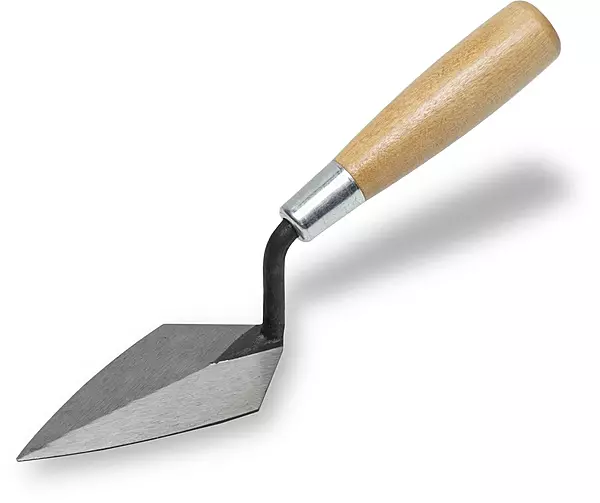 MARSHALLTOWN Pointing Trowel, 5 x 2 1/2 Inch Inch Blade, Philadelphia Pattern, Single Piece High Carbon Steel, Wooden Handle
