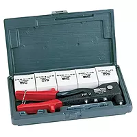 HP-2 Hand Rivet Tool Set - Model: 39001 Diameter Range: 3/32\",1/8\",5/32\",3/16\" (200) Assorted Klik-Fast rivets in popula