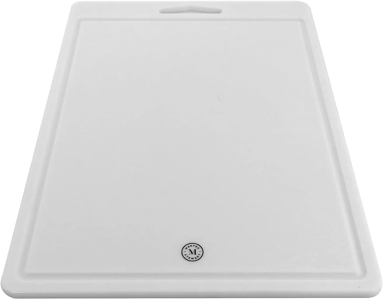 Martha Stewart 12-inch x 8-inch and 16-inch x 12-inch Plastic Cutting Board, White (935116550M)