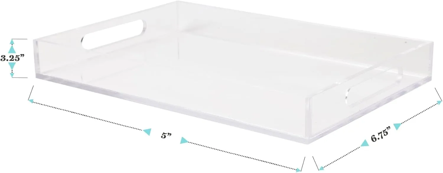 Martha Stewart Brody Acrylic Letter Tray, Letter Organizer Desk Tray, File Organizer Tray for Magazines, Folders, Notebooks