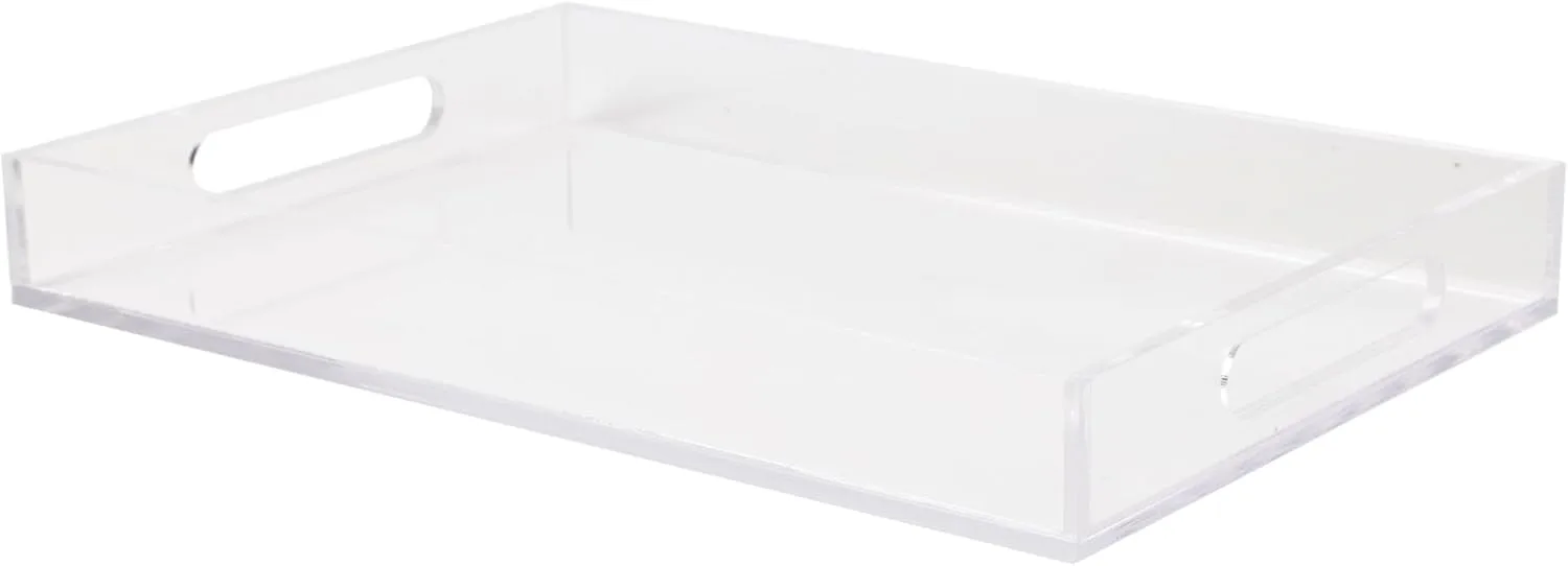 Martha Stewart Brody Acrylic Letter Tray, Letter Organizer Desk Tray, File Organizer Tray for Magazines, Folders, Notebooks