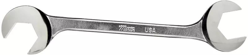 Martin 3724 Forged Alloy Steel 1-3/8" x 1-3/8" Opening 15 and 60 Degree Angle Hydraulic Wrench, 12.50" Overall Length