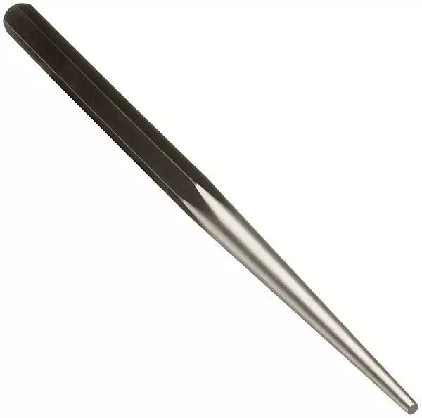 Martin P25 Alloy Steel 5/32" Point Long Taper Punch, 9" Overall Length, Industrial Black Finish
