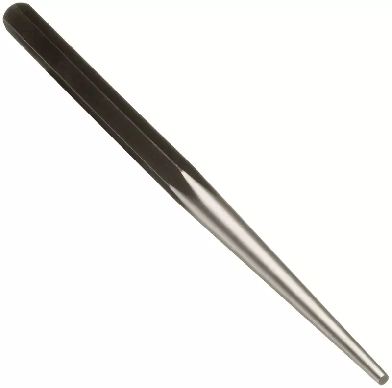Martin P25 Alloy Steel 5/32" Point Long Taper Punch, 9" Overall Length, Industrial Black Finish